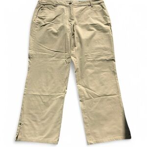 Orwell Women’s Beige Coastal Preppy Travel Hiking Camping Casual Capris Pants
